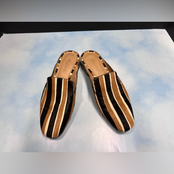MADEWELL Willa Striped Calf Hair Loafers - Picture 1 of 9